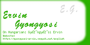 ervin gyongyosi business card